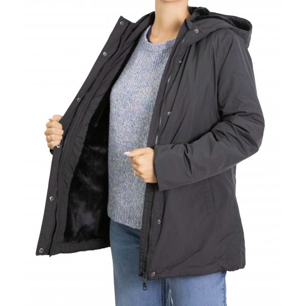 Giubbotto con cappuccio e interno in ecopelliccia Only 